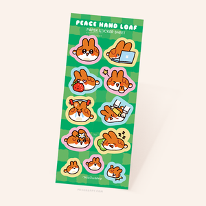 "Peace Hand Loaf" Sticker Sheet