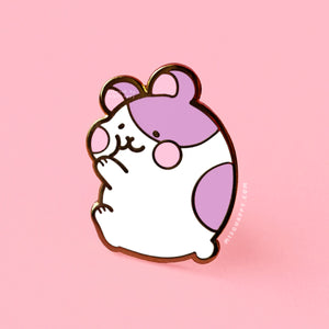 "Tiny Hamster Hug" Enamel Pin