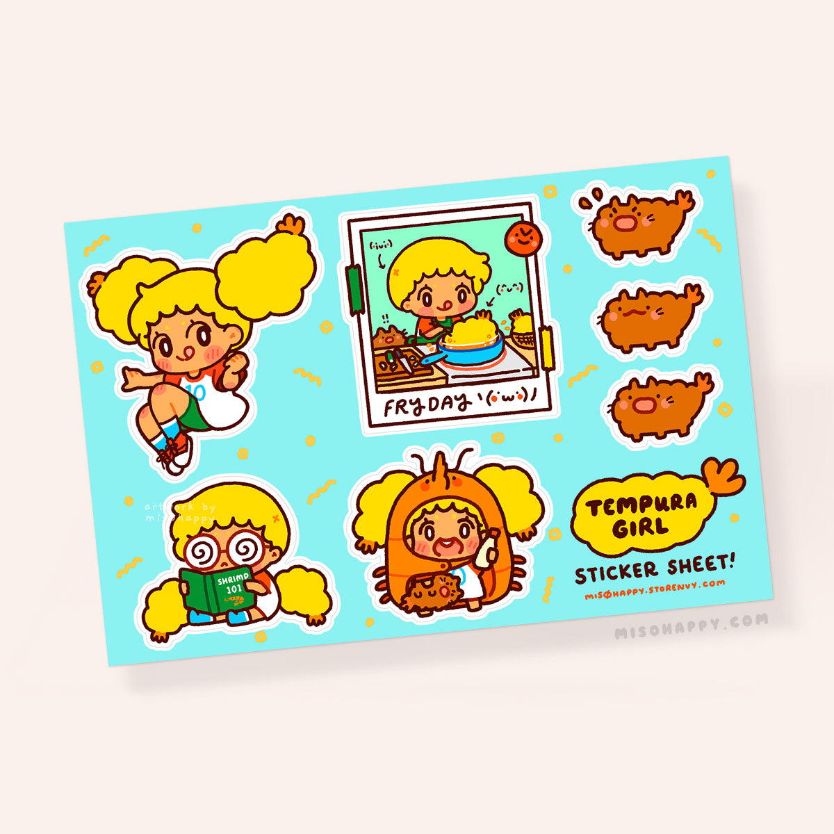 "Tempura Girl" Sticker Sheet